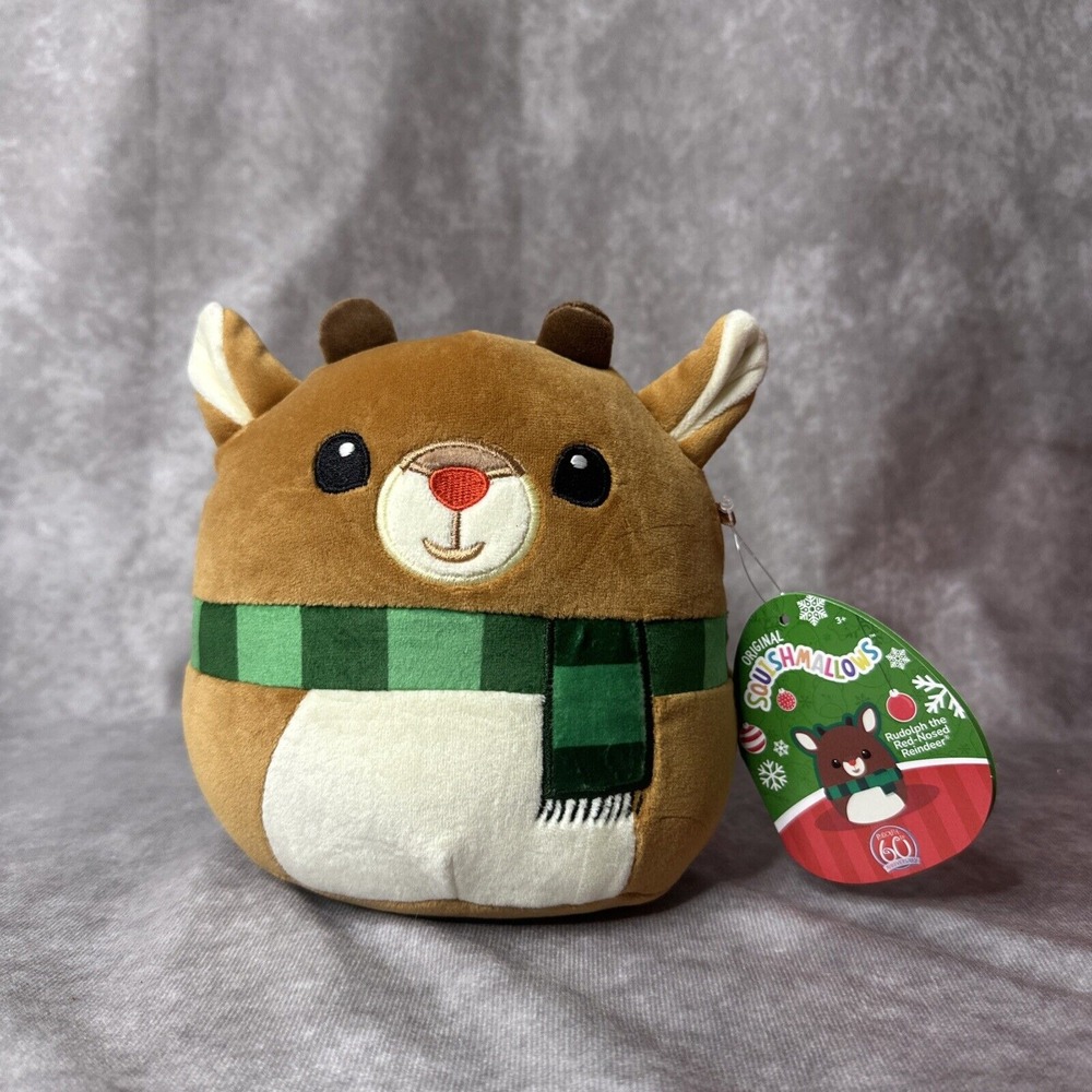 Squishmallow Rudolph the Red Nosed Reindeer Christmas 2024 8 inch Plush NEW‎
